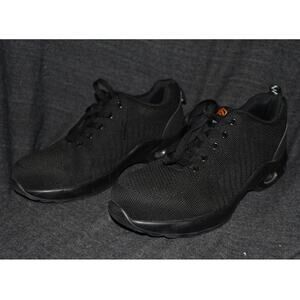 DYKHMILY Women's 9 Men's 7.5 Steel Toe Sneaker Work Shoes Black